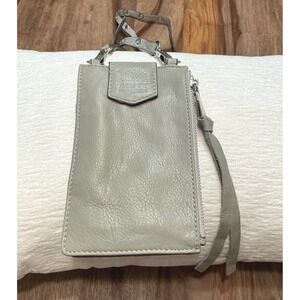 Aimee Kestenberg Leather Phone Crossbody Bag Adjustable‎ Strap Silver Hardware